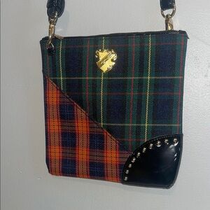 A Tartan Tale Holiday 2010 MAC Tartan Plaid Crossbody Bag with Black Accents